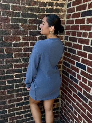 Misses Oversized Mini Sweatshirt Dress in 3 Colors