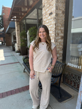 Khaki 2PC Pant Set