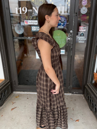 Misses Fall Mums Midi Dress