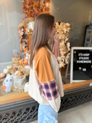 Misses Harvest Bloom Patchwork Top