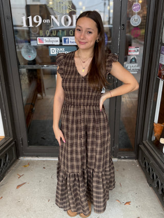 Misses Fall Mums Midi Dress