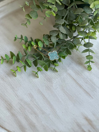 Clover Jeweled Brooch in Several Colors