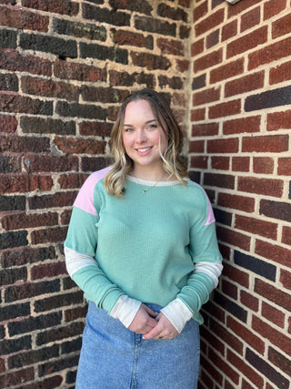 Spring Vibes Colorblock Top