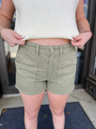 Misses Utility Denim Shorts