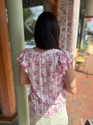 Misses Rosy Horizon Top in Two Colors