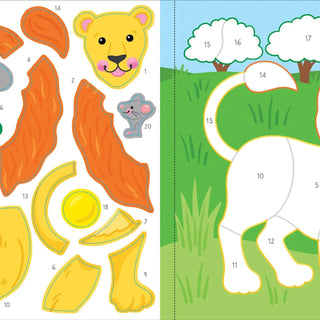 First Color By Stickers | Wild Animals