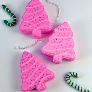 Frosted Pink Tree Bath Bomb
