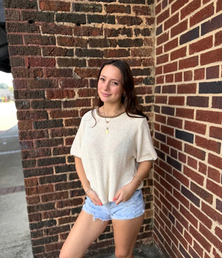 Misses Morning Mocha Latte Knit Sweater
