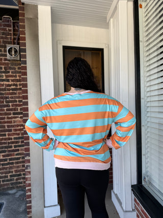 Misses Stripe Shift Top