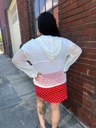Misses American Flag Knit Hoodie