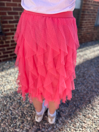 Misses Ruffled Tulle Skirt