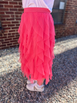 Misses Ruffled Tulle Skirt