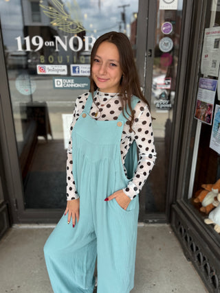 Misses Wide Leg Jumpsuit in Two Colors