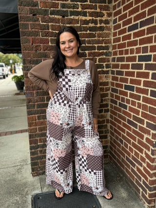 Misses Patchwork Overalls