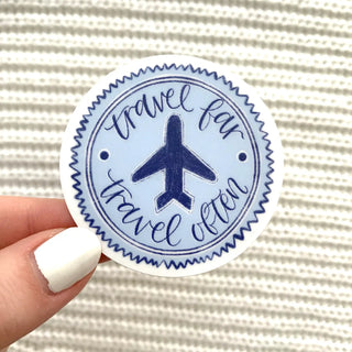 Elyse Breanne Design Waterproof Sticker | Travel Far