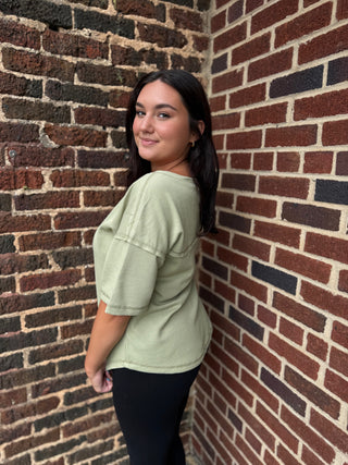 Misses Waffle Top in Two Colors