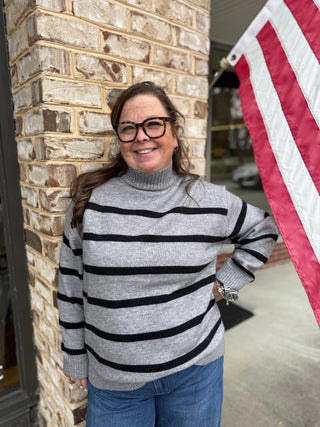 Misses Charcoal Knit Sweater