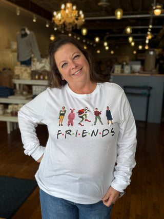 Graphic Tee Christmas "FRIENDS" Long Sleeve