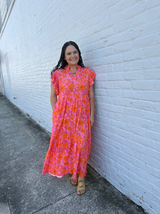Misses Studio Tropical Midi Dress