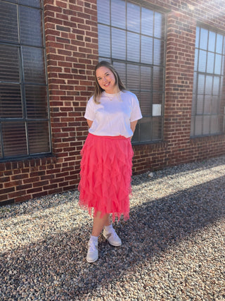 Misses Ruffled Tulle Skirt