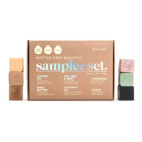 /kit·sch/ Bottle-Free Beauty Sampler 6pc Set