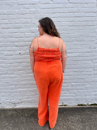 Curvy Be My Clementine Jumpsuit