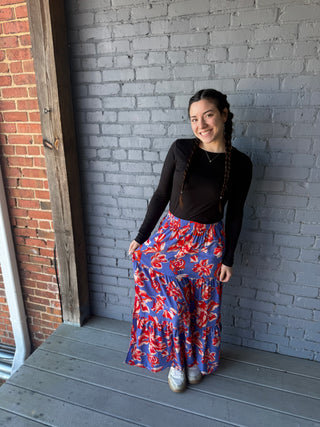 Misses Floral Maxi Skirt