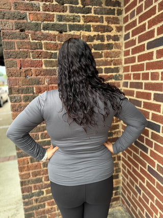 Curvy Basic Long Sleeve Tee in 3 Colors