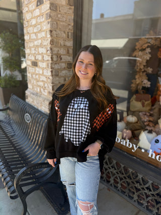 Misses Plaid Ghost Sweatshirt