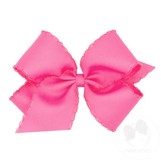 Wee Ones King Monotone Moonstitch Bow | Pink