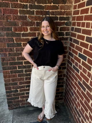 Misses Magnolia Ruffled Hem Pants