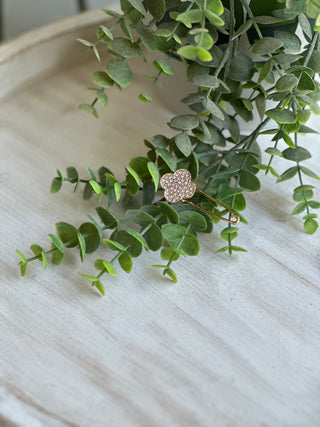 Clover Jeweled Brooch in Several Colors