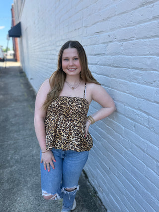 Misses Leopard Cami Tank Top