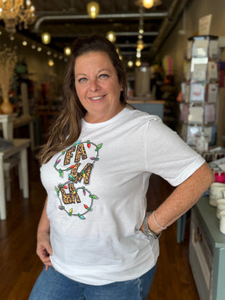 Graphic Tee Fa La La Leopard Christmas