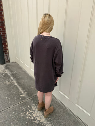 Misses Oversized Mini Sweatshirt Dress in 3 Colors