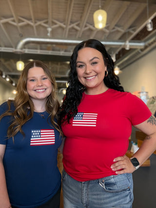 American Flag Tee in Two Colors