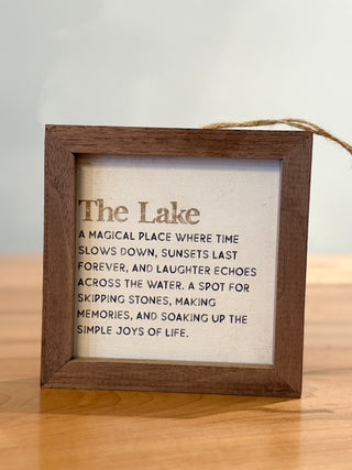 The Lake Definition 4 x 4 Sign