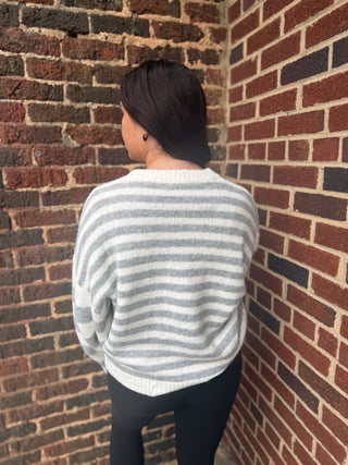 Misses Drifted Lines Sweater in Two Colors