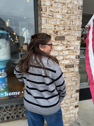 Misses Charcoal Knit Sweater