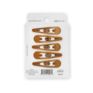 Teleties Snap Clip 6ct | Bronze