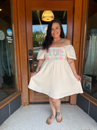 Misses Studio Embroidered Dress