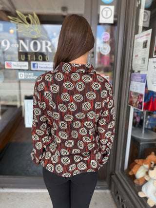 Misses Patterned Long Sleeve Shirt