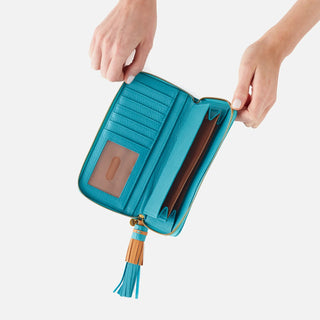 HOBO Nila Large Zip Around Wallet | Aqua