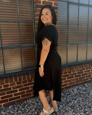 Misses Whispering Pines Midi Dress