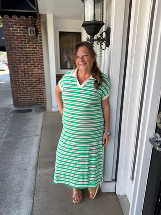 Misses Green with Envy Midi Dress
