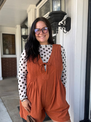 Misses Lots of Dots Mesh Top