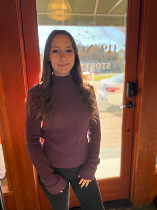 Misses Cozy Mock Neck Sweater in Two Colors