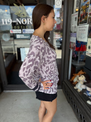 Misses Animal Print Casual Day Top