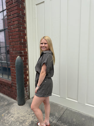 Misses Harvest Hue Romper in Two Colors