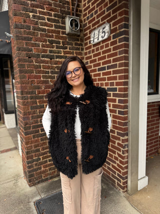 Misses Fuzzy Vest in Two Colors